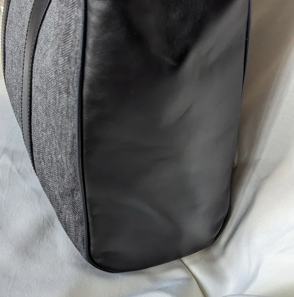 Trussardi 1911 Oversized Black & Gray Tote Bag Italy - Picture 9 of 13